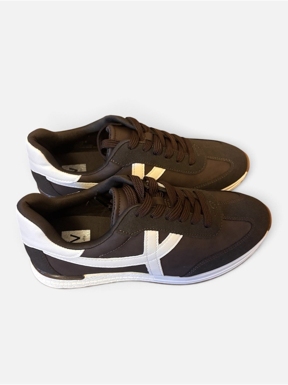 BRAND NEW Women’s Dolce Vita Dark Brown and Cream Faux Suede Athletic Sneakers